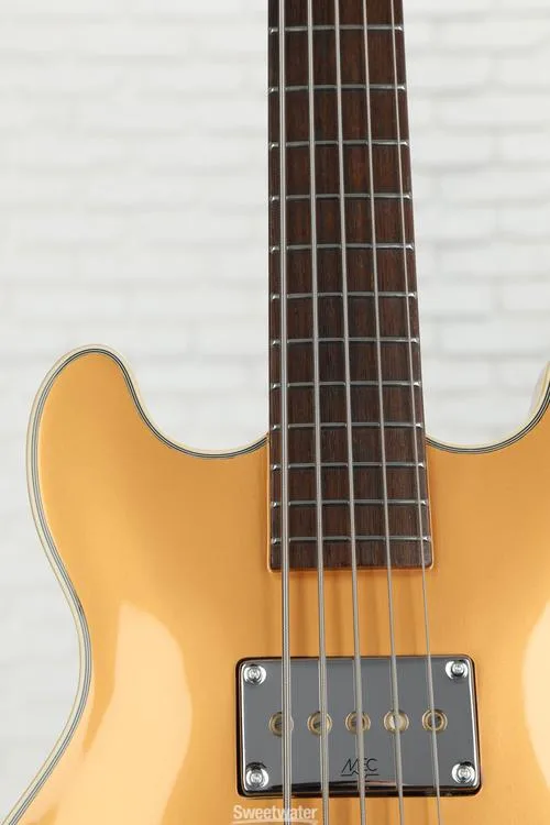  Warwick RockBass Star Bass 5-string Hollowbody Electric Bass - Metallic Gold