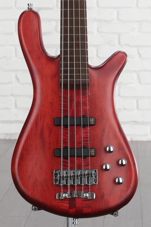 Warwick Pro Series 5 Streamer Stage I Electric Bass Guitar - Burgundy Red