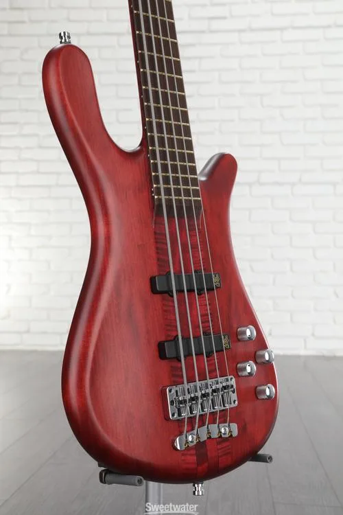  Warwick Pro Series 5 Streamer Stage I Electric Bass Guitar - Burgundy Red