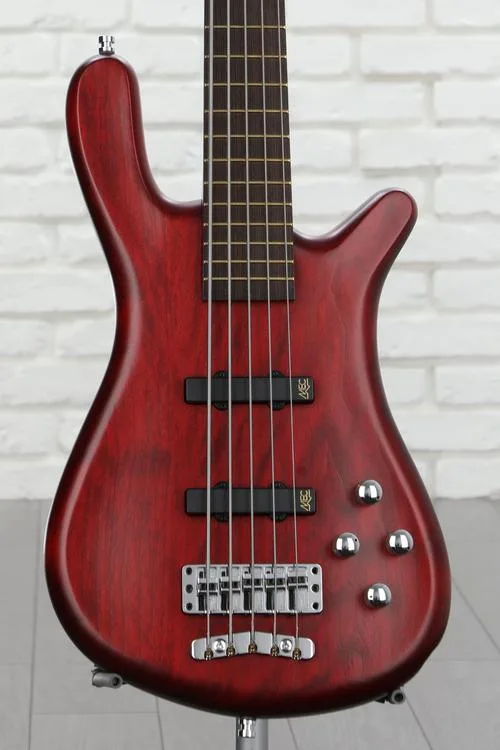 Warwick Pro Series 5 Streamer LX Electric Bass Guitar - Burgundy Red