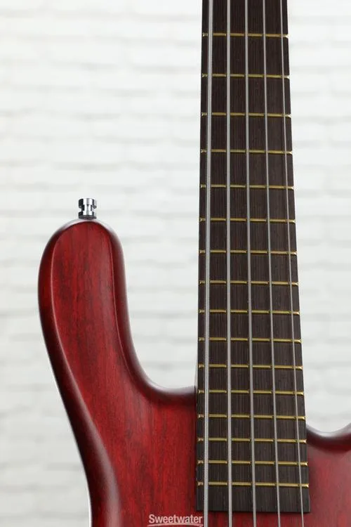  Warwick Pro Series 5 Streamer LX Electric Bass Guitar - Burgundy Red