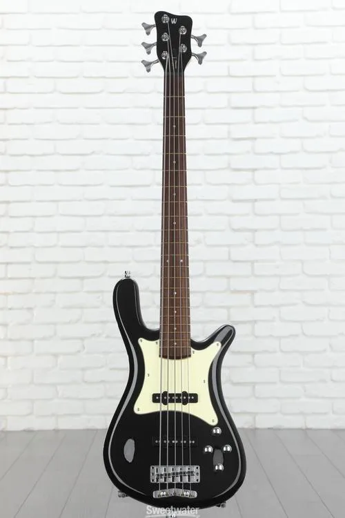  Warwick Pro Series 5 Streamer CV Electric Bass Guitar - Black Demo