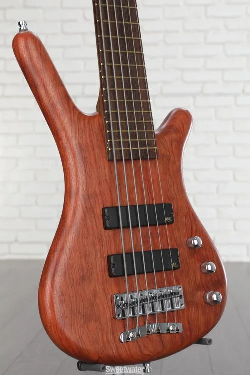  Warwick Pro Series Corvette Standard 6-string Bass Guitar - Natural Bubinga Demo