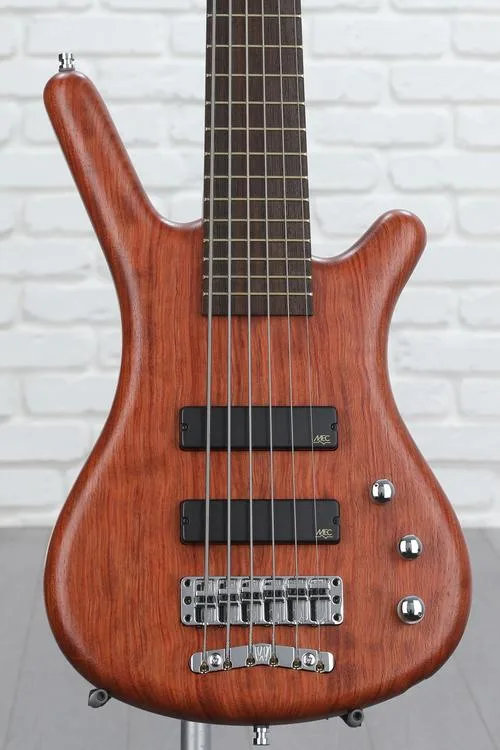 Warwick Pro Series Corvette Standard 6-string Bass Guitar - Natural Bubinga