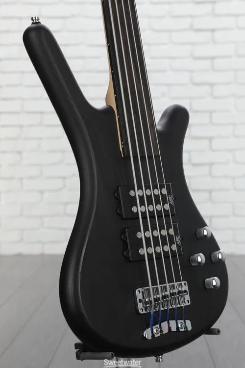  Warwick RockBass Corvette $$ Fretless 5-string Electric Bass Guitar - Nirvana Black Transparent Satin Demo