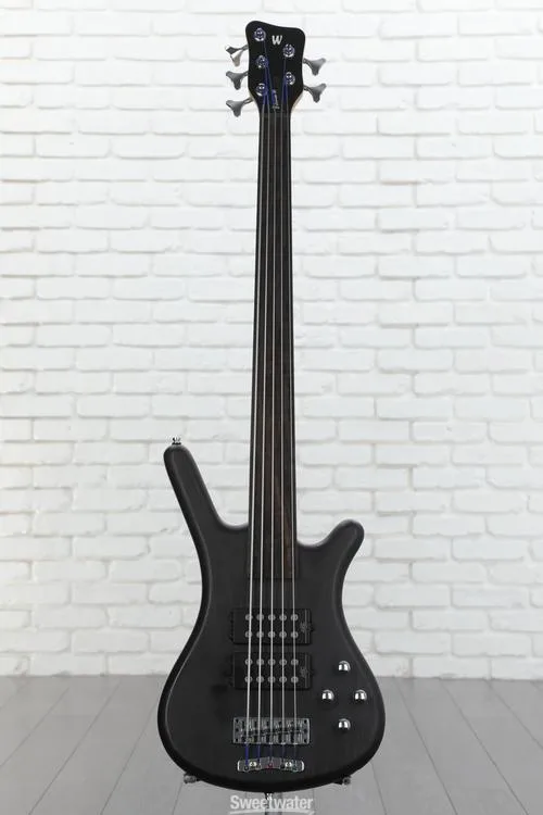  Warwick RockBass Corvette $$ Fretless 5-string Electric Bass Guitar - Nirvana Black Transparent Satin Demo