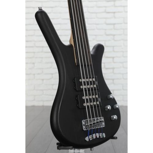  Warwick RockBass Corvette $$ Fretless 5-string Electric Bass Guitar - Nirvana Black Transparent Satin Demo