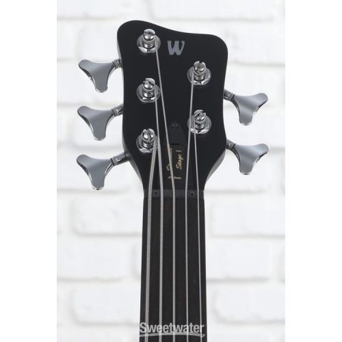  Warwick Pro Series 5 Streamer Stage I Fretless Bass Guitar - Nirvana Black
