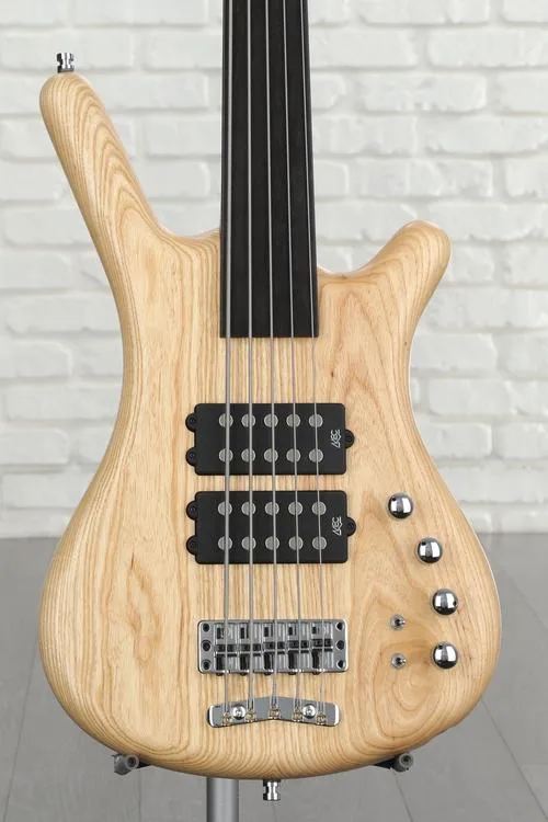 Warwick Pro Series Corvette $$ 5-string Fretless Electric Bass Guitar - Natural Satin