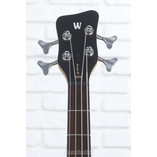  Warwick RockBass Corvette $$ Left-handed Electric Bass Guitar - Nirvana Black Transparent Satin