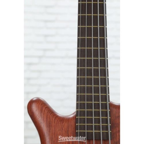  Warwick Pro Series Corvette Standard 5-string Left-handed Bass Guitar - Natural Bubinga