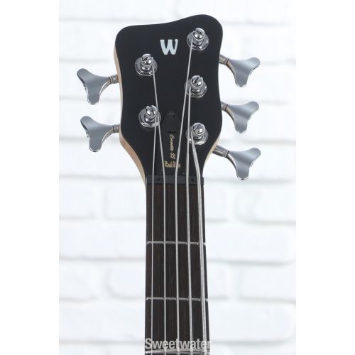  Warwick RockBass Corvette $$ 5-string Left-handed Electric Bass Guitar - Nirvana Black Transparent Satin