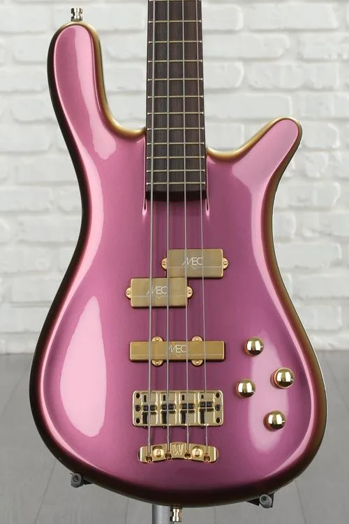 Warwick Custom Shop Streamer Stage I Electric Bass Guitar- Magenta Gold Flip Flop Custom Finish