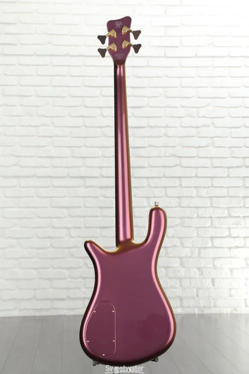  Warwick Custom Shop Streamer Stage I Electric Bass Guitar- Magenta Gold Flip Flop Custom Finish