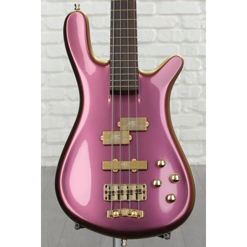  Warwick Custom Shop Streamer Stage I Electric Bass Guitar- Magenta Gold Flip Flop Custom Finish