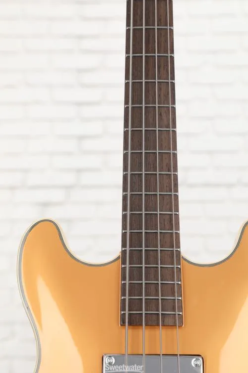  Warwick RockBass Star Bass 4-string Hollowbody Electric Bass - Metallic Gold Demo