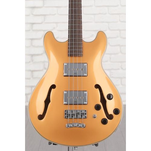  Warwick RockBass Star Bass 4-string Hollowbody Electric Bass - Metallic Gold Demo