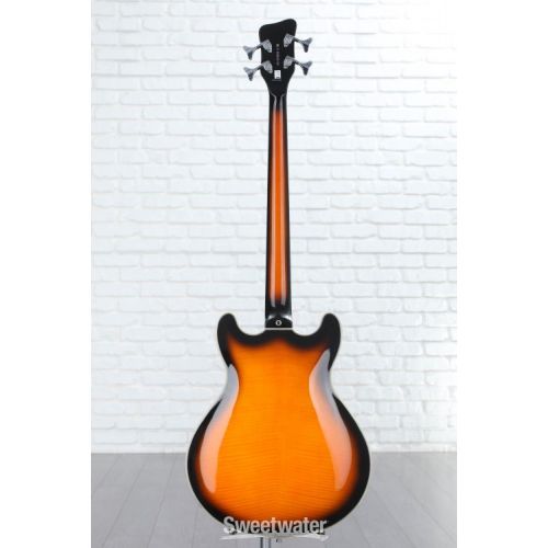 Warwick RockBass Star Bass 4-string Hollowbody Electric Bass - Vintage Sunburst Transparent