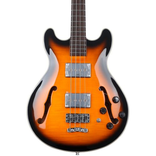  Warwick RockBass Star Bass 4-string Hollowbody Electric Bass - Vintage Sunburst Transparent