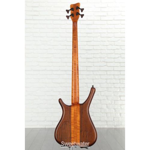  Warwick Masterbuilt Infinity 4-string Bass Guitar - Amber Transparent Satin