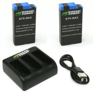 Wasabi Power Three-Bay Charger and Lithium-Ion Battery Bundle for GoPro MAX