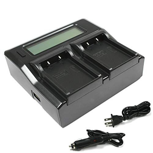  Wasabi Power Dual LCD Battery Charger for Fujifilm NP-T125 and Fuji GFX 50S, GFX 50R, GFX 100, and VG-GFX1 Grip