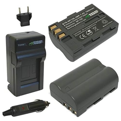  Wasabi Power Battery (2-Pack) and Charger for Fujifilm NP-150 and Fuji FinePix is Pro, S5 Pro