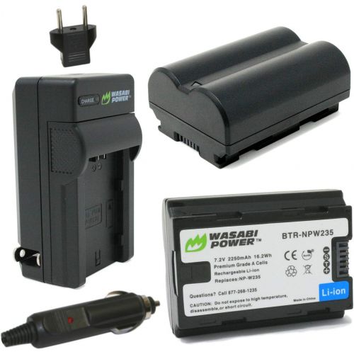  Wasabi Power Battery (2-Pack) & Charger for Fujifilm NP-W235 & Compatible with Fujifilm GFX 50S II, GFX 100S, Fujifilm X-T4, VG-XT4 Vertical Battery Grip