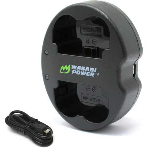  Wasabi Power Dual USB Battery Charger for Fujifilm NP-W235 & Fuji GFX 50S II, GFX 100S, X-T4