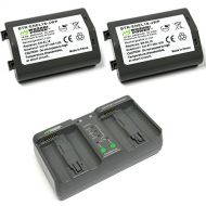 Wasabi Power Battery (2-Pack) and Dual Charger for Nikon EN-EL18, EN-EL18a, EN-EL18b, EN-EL18c and Nikon D4, D4S, D5, D6, D850 (with adapters/Grips)