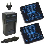 Wasabi Power Battery (2-Pack) and Charger for Panasonic CGA-S005, DMW-BCC12 and Panasonic Lumix DMC-FX9, DMC-FX10, DMC-FX12, DMC-FX50, DMC-FX100, DMC-FX150, DMC-FX180, DMC-LX1, DMC