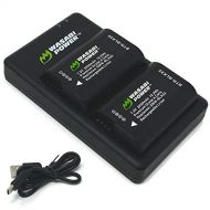 Wasabi Power Battery (2-Pack) and USB-C Dual Battery Charger for a Panasonic DMW-BLK22 High Capacity Battery and Panasonic Lumix DC-S5 Digital Cameras, Panasonic Lumix GH6, Panason