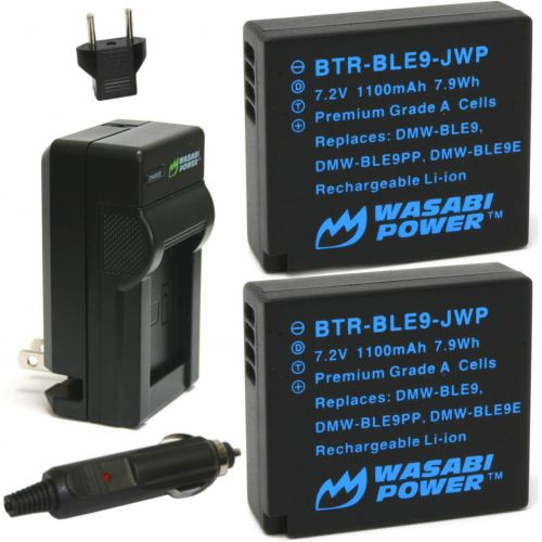  Wasabi Power Battery (2-Pack) and Charger for Panasonic DMW-BLE9, DMW-BLG10 and Panasonic Lumix DMC-GF3, DMC-GF5, DMC-GF6, DMC-GX7, DMC-LX100