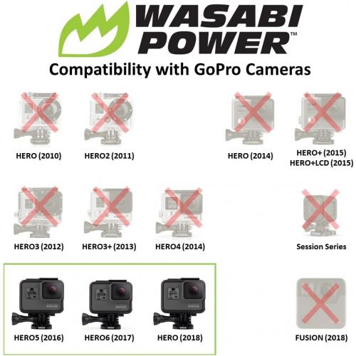  Wasabi Power Battery (4-Pack) for GoPro Hero 7 Black, Hero 6 Black, Hero 5 Black, Hero 2018