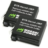 Wasabi Power Battery for GoPro HERO4 and GoPro AHDBT-401 (2-Pack)