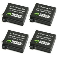 Wasabi Power Battery for GoPro HERO4 and GoPro AHDBT-401 (4-Pack)
