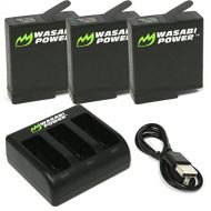 Wasabi Power Battery (3-Pack) and Triple Charger for Hero 7, Hero 6, Hero 5