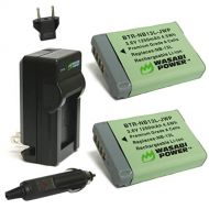 Wasabi Power NB-13L Battery (2-Pack) and Charger for Canon PowerShot G1 X Mark III, G5 X, G5 X Mark II, G7 X, G7 X Mark II, G7 X Mark III, G9 X, G9 X Mark II, SX620 HS, SX720 HS, S