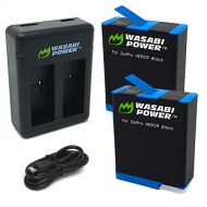 Wasabi Power HERO9 Battery (2-Pack) and Dual Charger for GoPro Hero 9 Black (Fully Compatible with GoPro Hero 9 Original Battery and Charger)