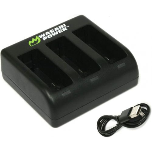  Wasabi Power Replacement for GoPro MAX Battery Charger (Triple USB) and GoPro ACDBD-001, ACBAT-001
