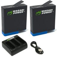 Wasabi Power Battery (2-Pack) and Triple Charger for GoPro Hero 8 Black (Fully Compatible), Hero 7 Black, Hero 6 Black, Hero 5 Black, Hero 2018, Fully Compatible with Original