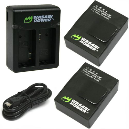  Wasabi Power Battery (2-Pack) and Dual Charger for GoPro Hero3, Hero3+ and GoPro AHDBT-201, AHDBT-301, AHDBT-302, AHBBP-301