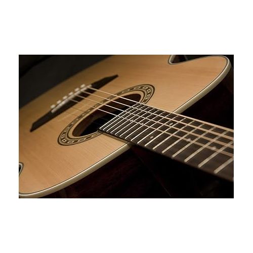  Washburn Harvest 6 String Acoustic Guitar, Right, Natural (WG7S-A)