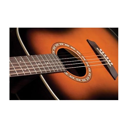  Washburn 6 String Acoustic Guitar, Right (WD7SATB-A)