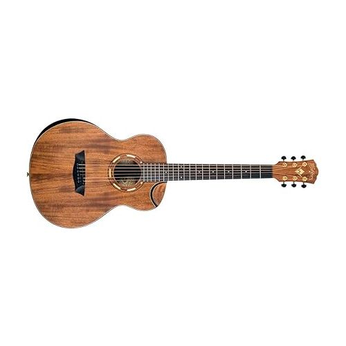  Washburn Comfort G-Mini 55 Koa Travel Size Acoustic Guitar, Natural