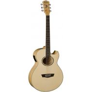 Washburn Festival Series 6 String Acoustic-Electric Guitar, Right, Natural (EA20-A)