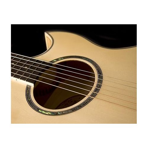  Washburn Festival Series 6 String Acoustic-Electric Guitar, Right, Natural (EA20-A)