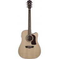 Washburn HD10SCE-O Heritage 10 Series Acoustic Cutaway Guitar, Natural