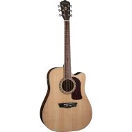 Washburn HD10SCE-O Heritage 10 Series Acoustic Cutaway Guitar, Natural