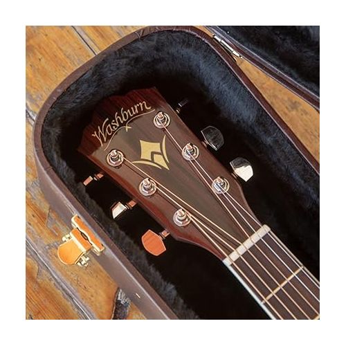  Washburn HD10SCE-O Heritage 10 Series Acoustic Cutaway Guitar, Natural